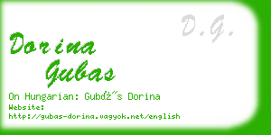 dorina gubas business card